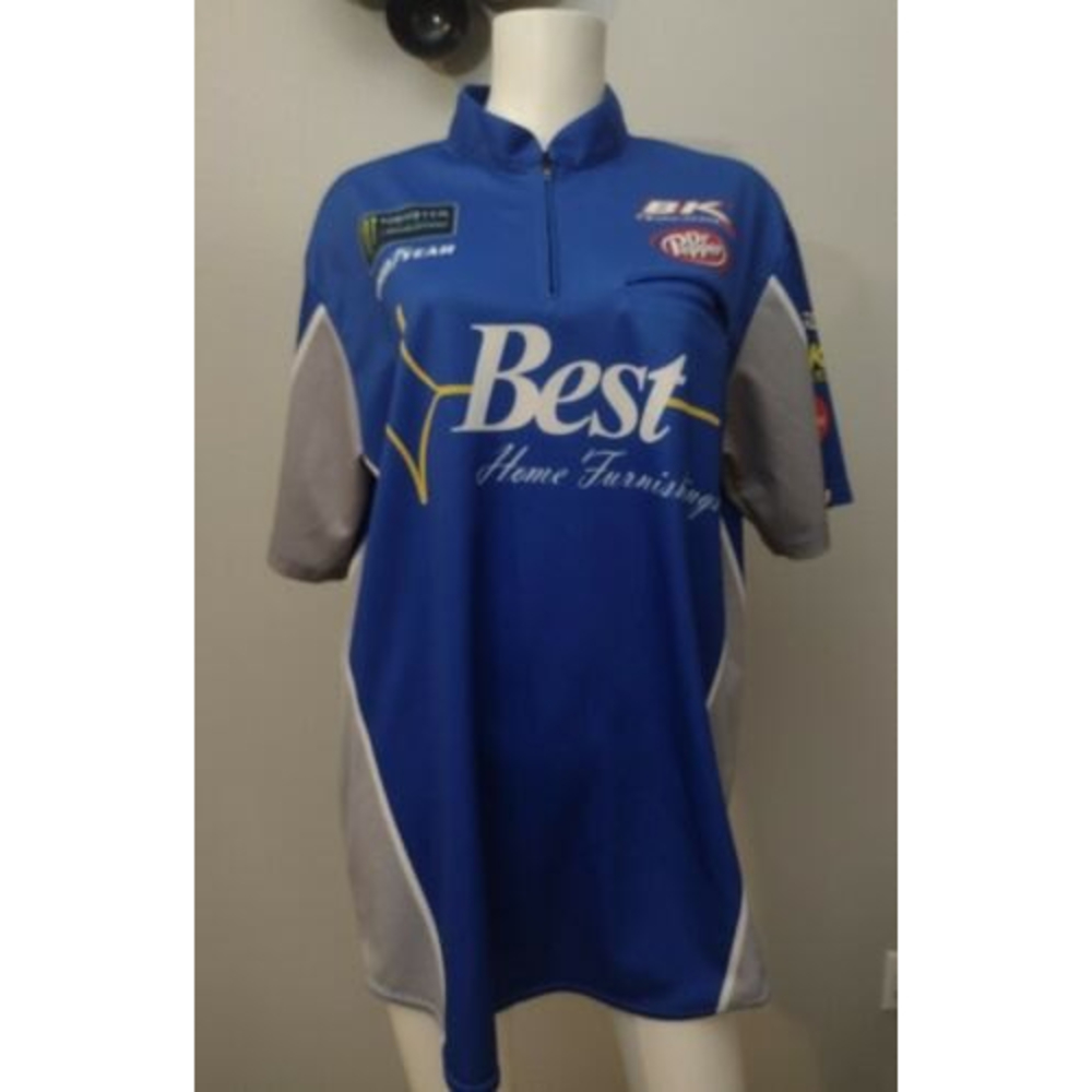 Simpson Race  Apparel Men's Jersey Large Blue S/S Dr Pepper Bo Racing A6